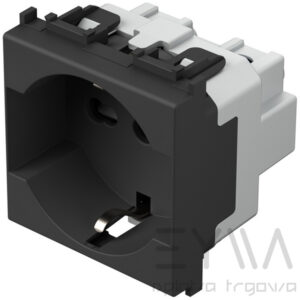 Presa Schuko Universale Nero